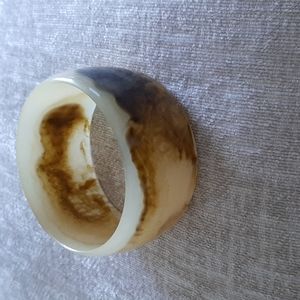 Wide lucite bangle bracelet